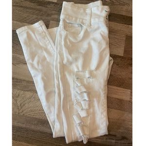 White Ripped Skinny Jeans